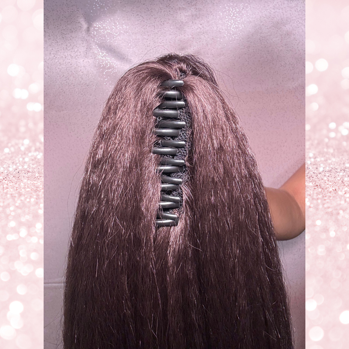 Kinky Straight Synthetic 2 in 1 Claw Clip Drawstring Ponytail