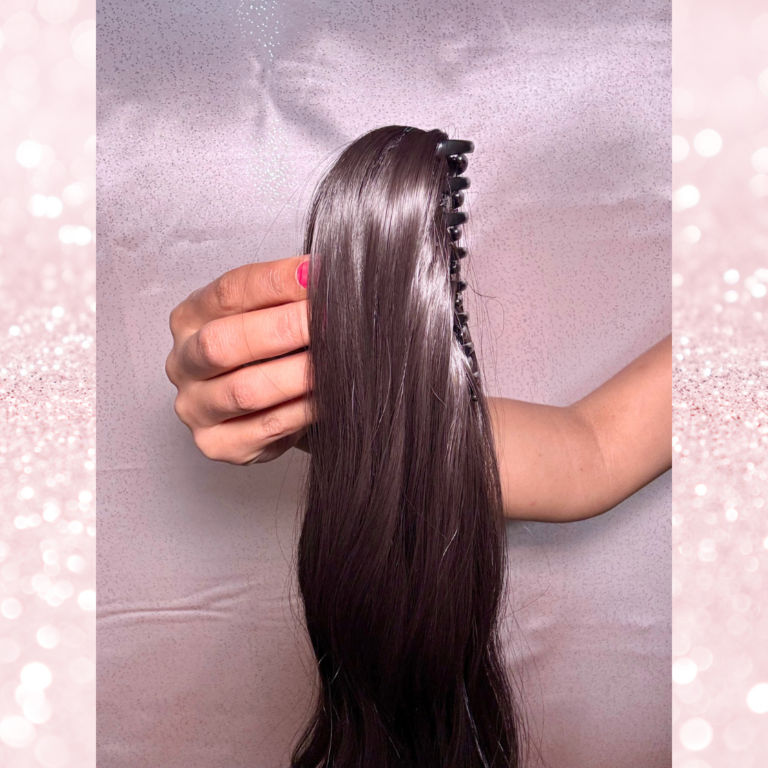 Body Wave Synthetic 2 in 1 Claw Clip Drawstring Ponytail Natural Black