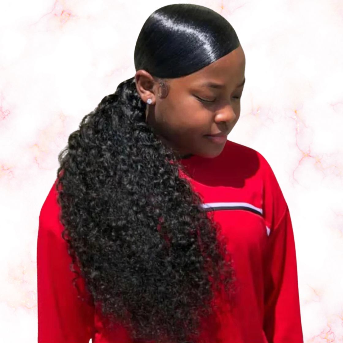 Afro Kinky Curly Natural Black Wrap Around Ponytail Brazilian Remy 100% Human Hair